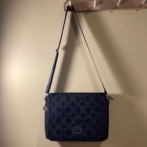 Vintage Coach Signature Canvas Messenger Bag